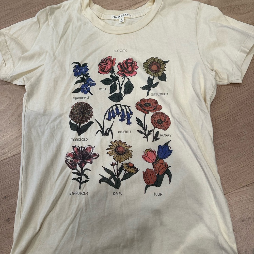 Botanist Graphic Tee with Floral Prints